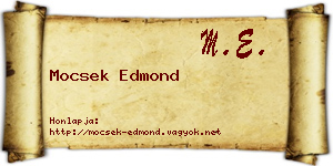 Mocsek Edmond névjegykártya
